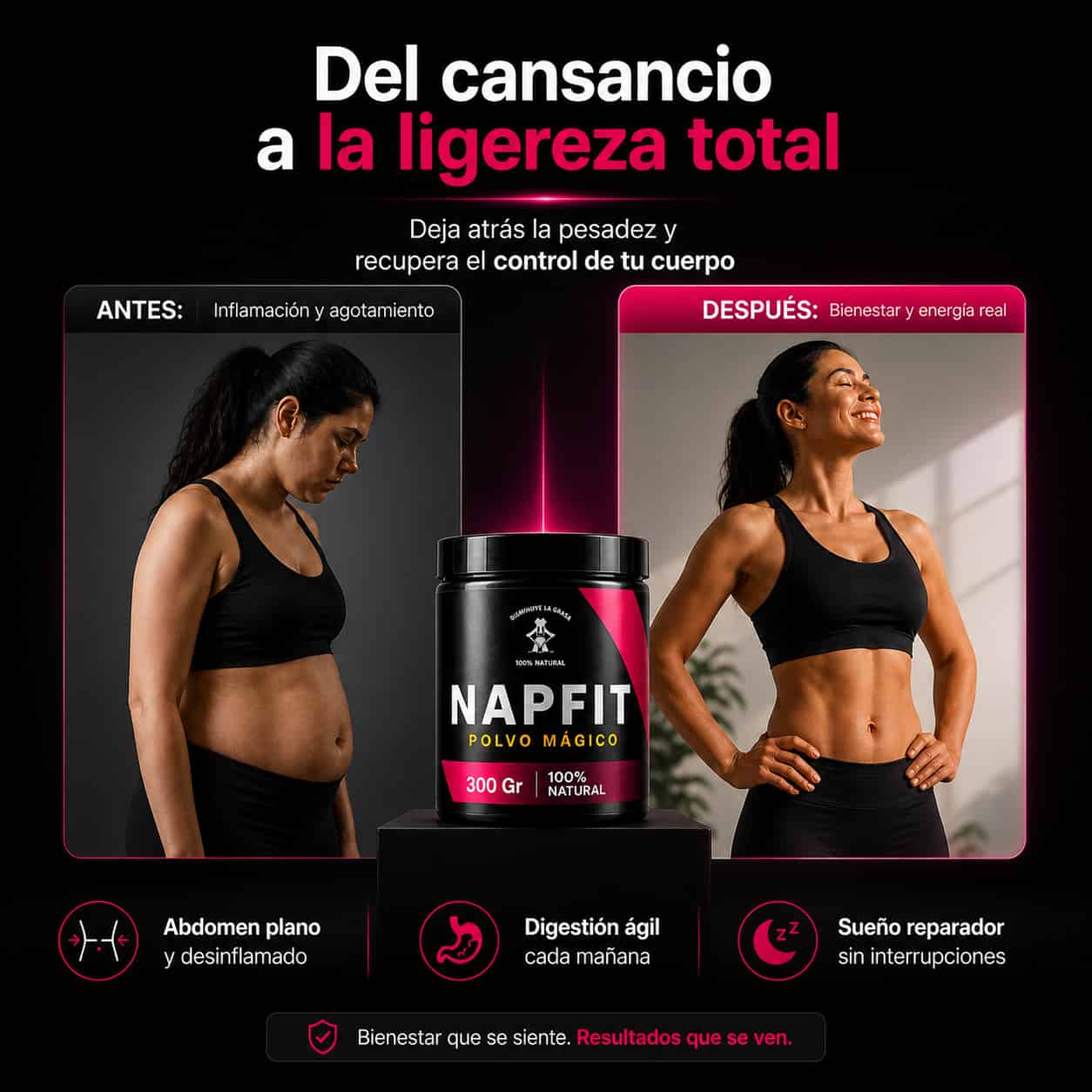 NAPFIT: Abdomen Desinflamado, Energía Diaria y Descanso Reparador (300g)