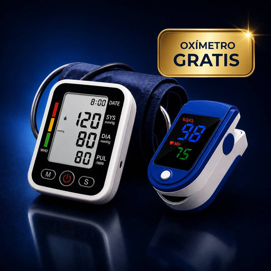 Tensiómetro Digital de Brazo con Voz +  Gratis Oxímetro de Pulso