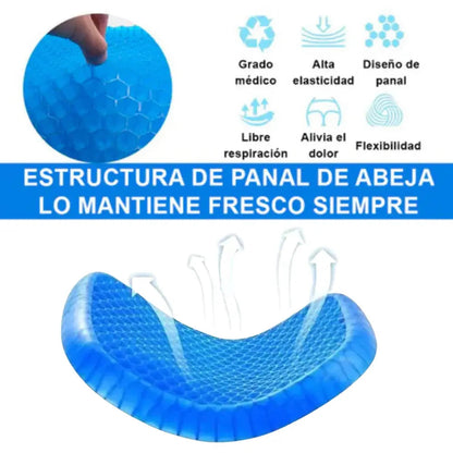 Cojín Gel Antipresión para Coxis y Espalda Baja