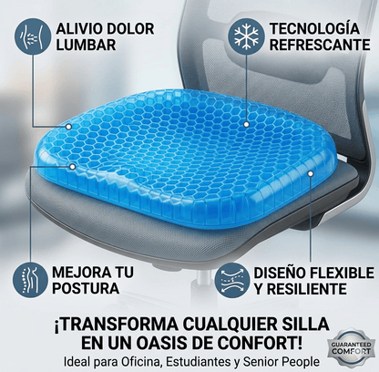 Cojín Gel Antipresión para Coxis y Espalda Baja